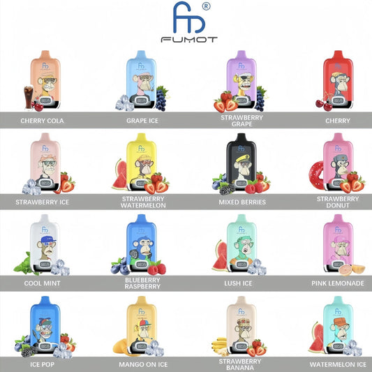 RandM Fumot Digital 12K puffs Disposable E Cigarettes vape 850mah 2% 5% 52 Flavors 12000 puffs