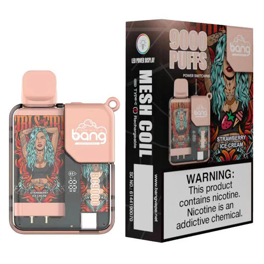 Bang 9000 Puffs 9K LED Screen Vape Cigarettes électroniques jetables Wholesale
