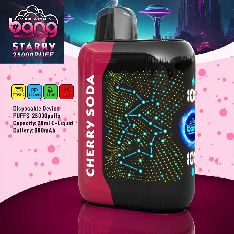 Bang Starry 25000 bouffées 25K 3D Curved Screen Vape Cigarette électronique jetable Wholesale