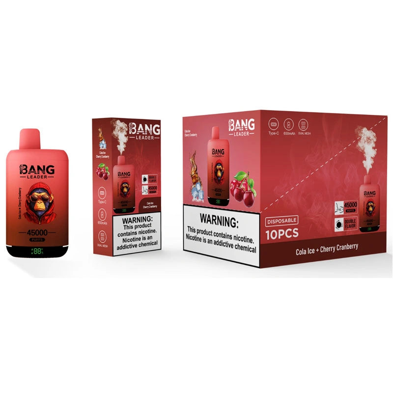 Bang Leader 45000 Puffs 45k 2 in 1 Disposable Vape Smart Screen Wholesale