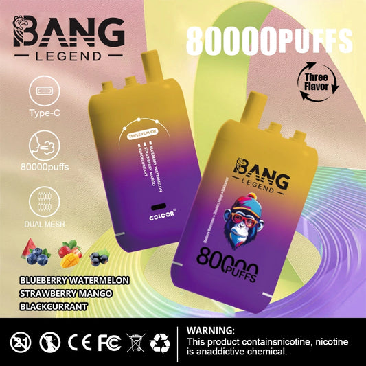 Bang 80000 Puffs 80K Legend Wholesale Vape 3 Flavor Switching Bulk Orders Free Shipping