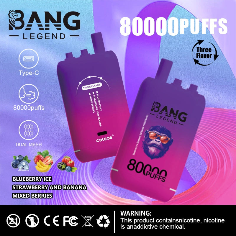 Bang 80000 Puffs 80K Legend Wholesale Vape 3 Flavor Switching Bulk Orders Free Shipping