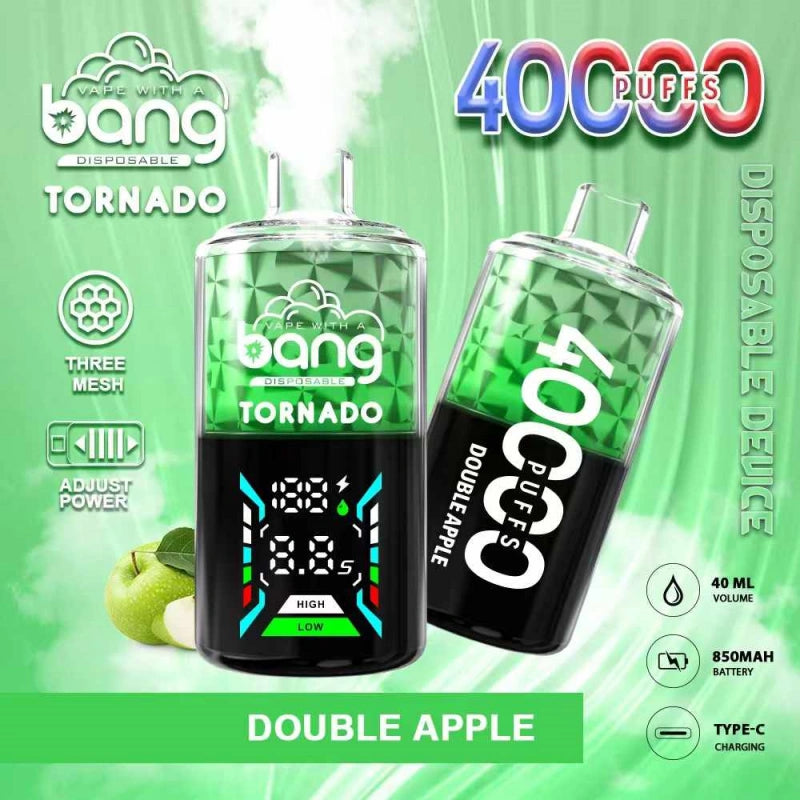 Bang Tornado 40000 Puffs 40K Smart Screen Vape Cigarette électronique jetable Wholesale