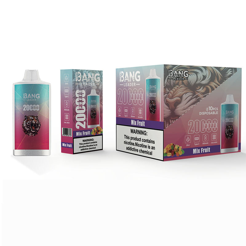 Bang Leader 20000 Puffs Disposable Vape - 28ml E-Liquid, 650mAh Battery,Summer 12 Flavors。