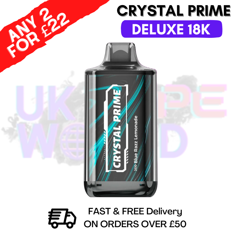 Blue Razz Lemonade Crystal Prime Deluxe 18000 Puffs 18K PUFF