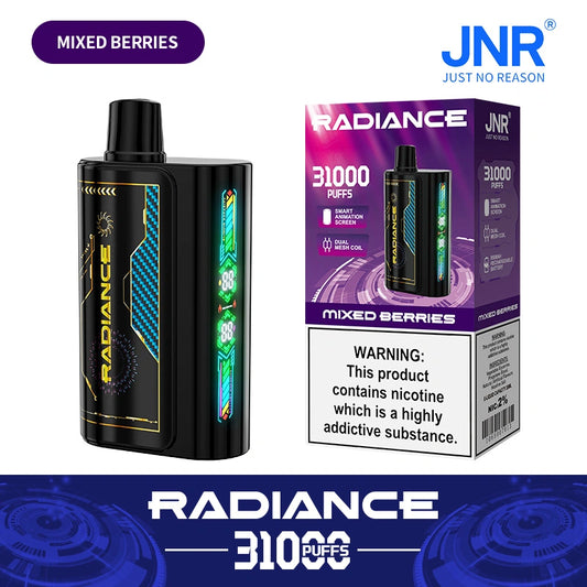 JNR Radiance 31000 Puffs 31k Disposable Vape Smart Screen Electronic Cigarette Wholesale