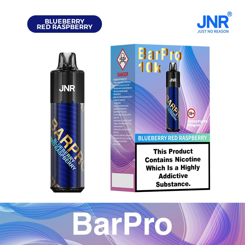 JNR BarPro Pod Kit TPD Certified Vape 10000 Puffs 2ml +10ml Prefilled Pod 800mAh Rechargeable Battery