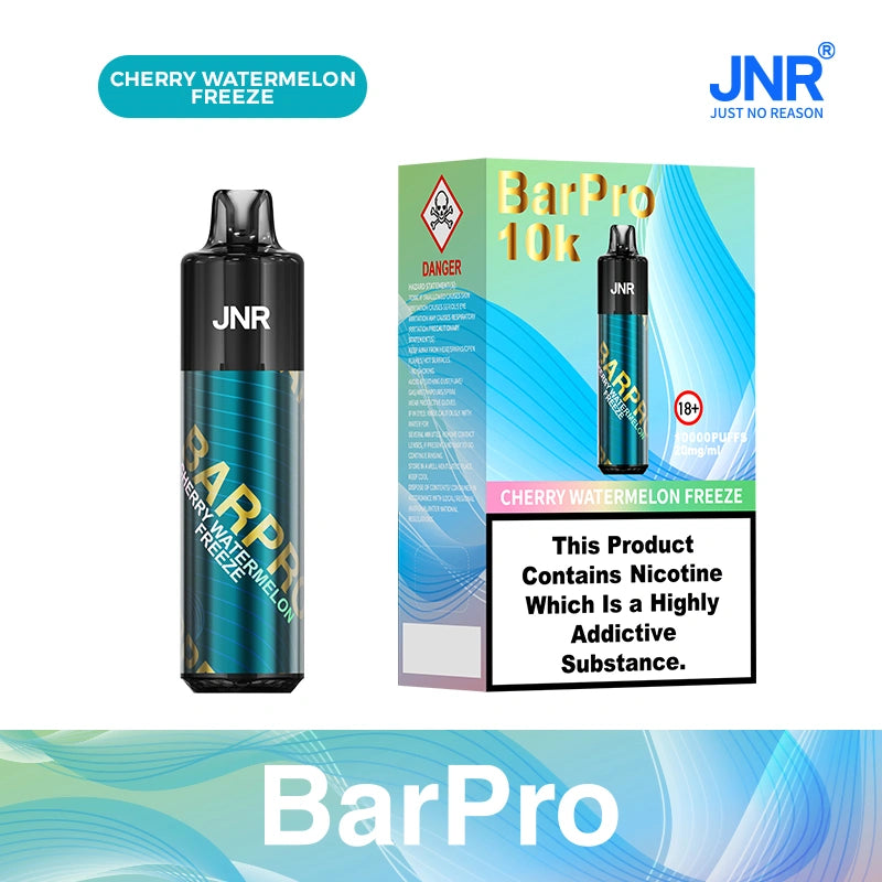 JNR BarPro Pod Kit TPD Certified Vape 10000 Puffs 2ml +10ml Prefilled Pod 800mAh Rechargeable Battery