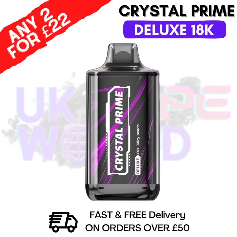 Juicy Peach Crystal Prime Deluxe 18000 Puffs 18K PUFF