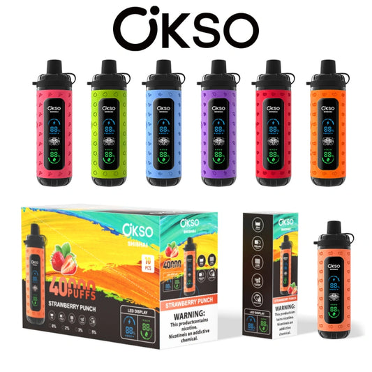 OKSO Elf Box Shisha 40000 bouffées 40K Max LED Display Wholesale Disposable Vape
