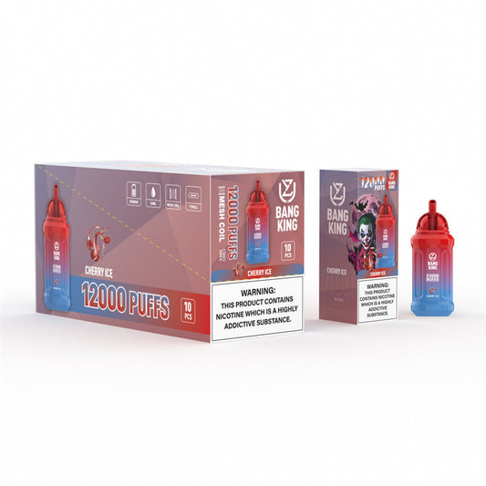 UZY Bang King 12000 Puffs 0% 2% 3% 5% Nicotine Disposable Pod -650mAh Battery, 23ml E-liquid, Multiple Nicotine 12 Flavors