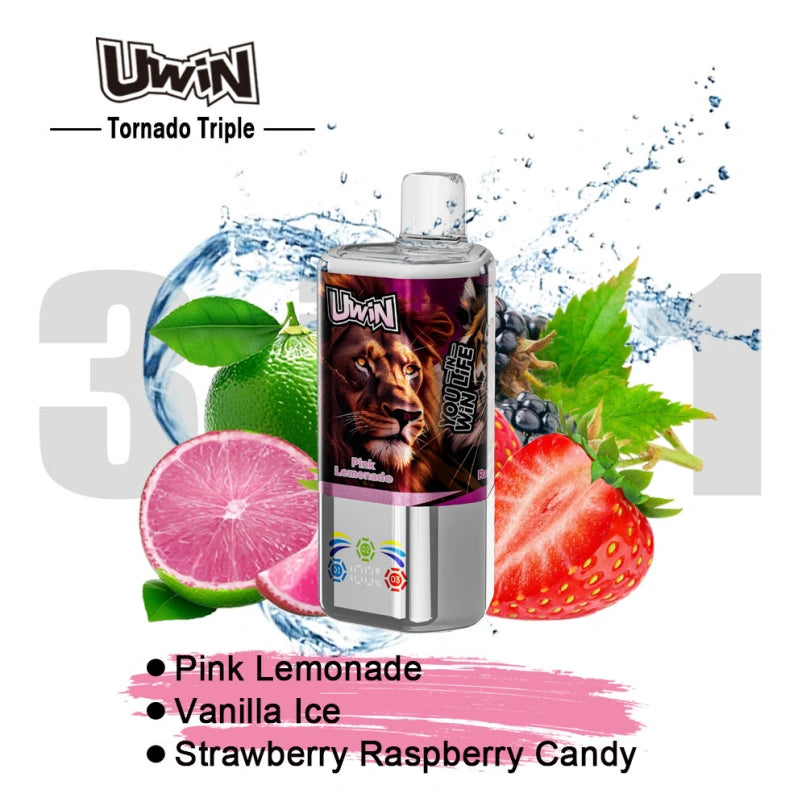 Uwin 60000 Puffs 60K Tornado Triple Wholesale Crystal Vape Online 3 Flavor Switching