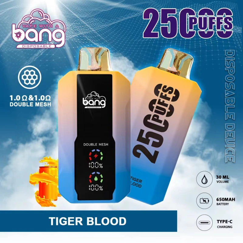 Bang 25000 Puffs 25K LCD Screen Vape Wholeale E Cigarettes jetables