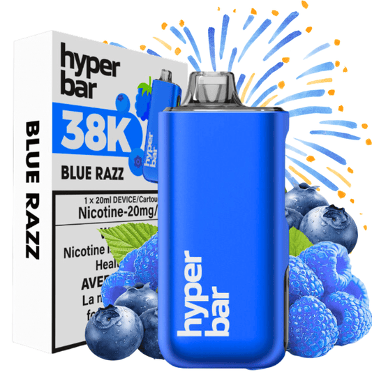 Hyper Bar BE38000 Disposable Vape-Blue Razz
