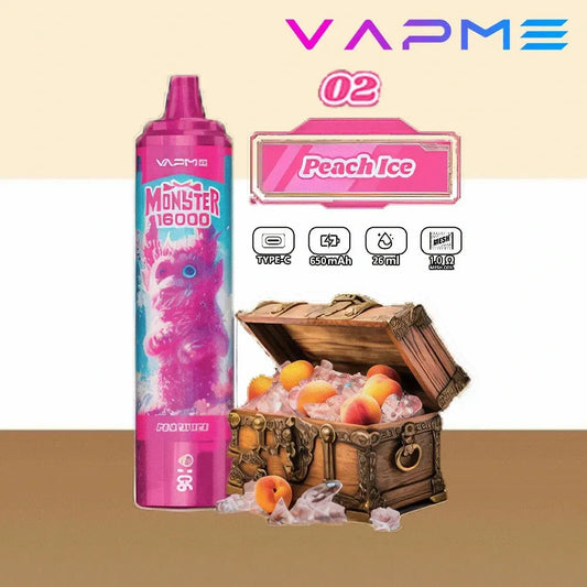 VAPME Monster 16000 Puffs 2% 5% Nicotine Bulk Buy Rechargeable Disposable Vapes Wholesale
