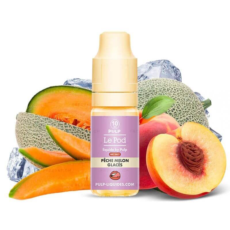 PULP Le Pod Pêche Melon Glacés - Sel de nicotine 10ml
