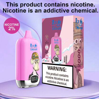 RahdM Vape RisE Me 12000 Big Puffs Disposable Electronic Cigarette Disposable LED Display With 20mg Nicotine