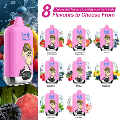 RahdM Vape RisE Me 12000 Big Puffs Disposable Electronic Cigarette Disposable LED Display With 20mg Nicotine