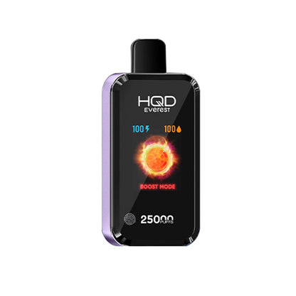 HQD Everest 25000 Puffs Disposable Vape 5% Nicotine 28ml e-liquid 850mAh rechargeable 16 Flavors Wholesale