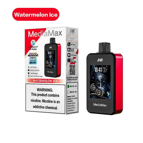 JNR MediaMax 40000 Puffs Disposable Vape Wholesale  5% nicotine 21ml e-liquid  1000 mah Battery 10 flavors