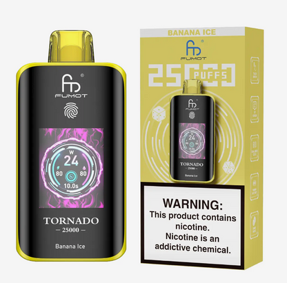 Fumot Tornado 25K puffs Disposable E Cigarettes vape  700mAh 2% 5%  26 Flavors 25000 puffs