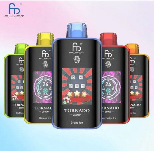 Fumot Tornado 25K puffs Disposable E Cigarettes vape  700mAh 2% 5%  26 Flavors 25000 puffs