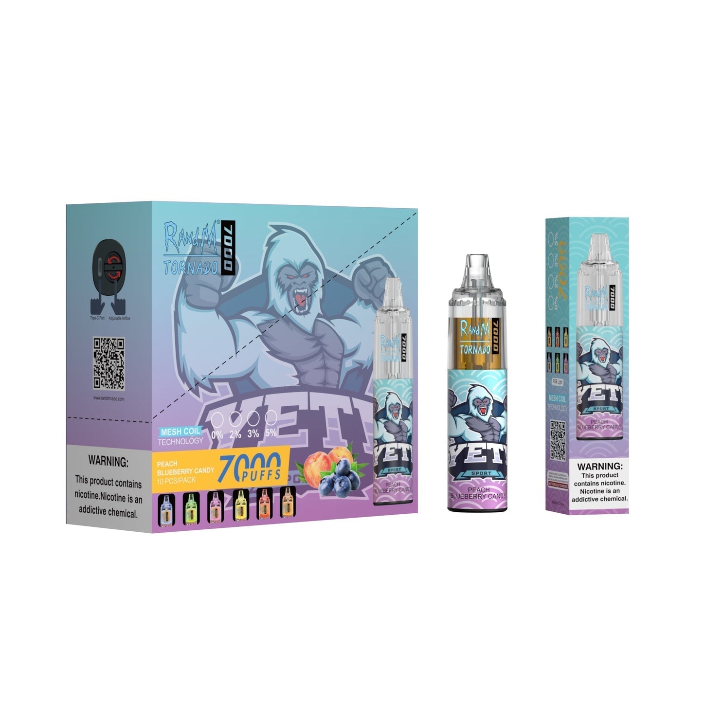 RAndM Tornado 7000 Puffs Disposable Vape Pack Of 10