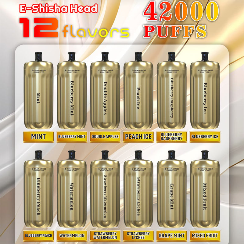 BANG E-Shisha Head 42000 Puffs Disposable Vape Wholesale-1000mAh battery, 30ml E-liquid, Multiple Nicotine 12 Flavors
