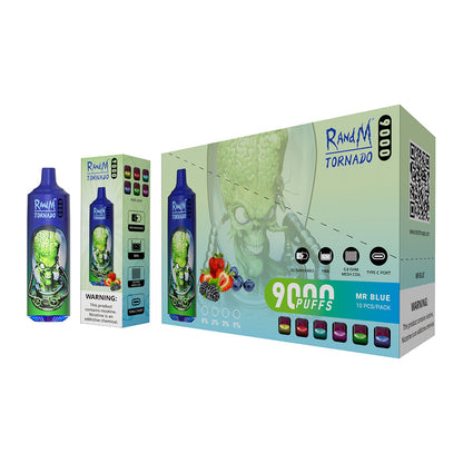 RAndM Tornado 9000 Puffs Disposable Vape (Box Of 10)