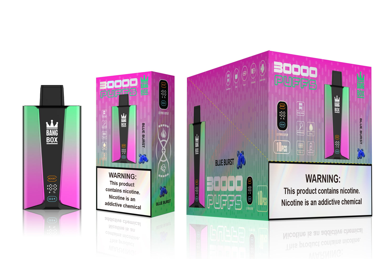 BANGBOX 30000 Puffs Disposable Vape Wholesale-850mAh Battery, 40ml E-liquid, Multiple Nicotine 12 Flavors