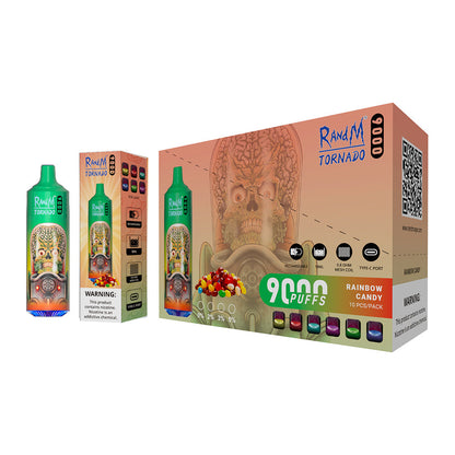 RAndM Tornado 9000 Puffs Disposable Vape Box Of 10