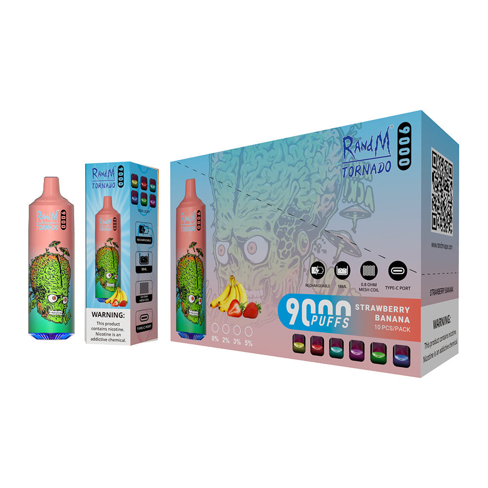 RAndM Tornado 9000 Puffs Disposable Vape Box Of 10