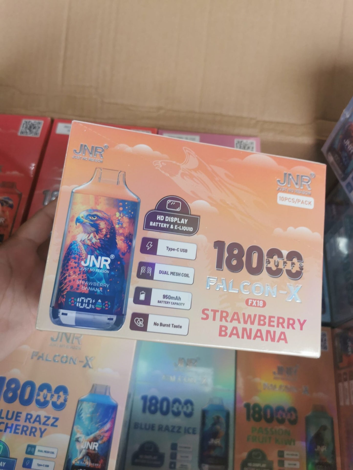 JNR Falcon-X 18000 puffs Disposable E Cigarettes vape  950mah 2% 5%  45 Flavors 18K puffs