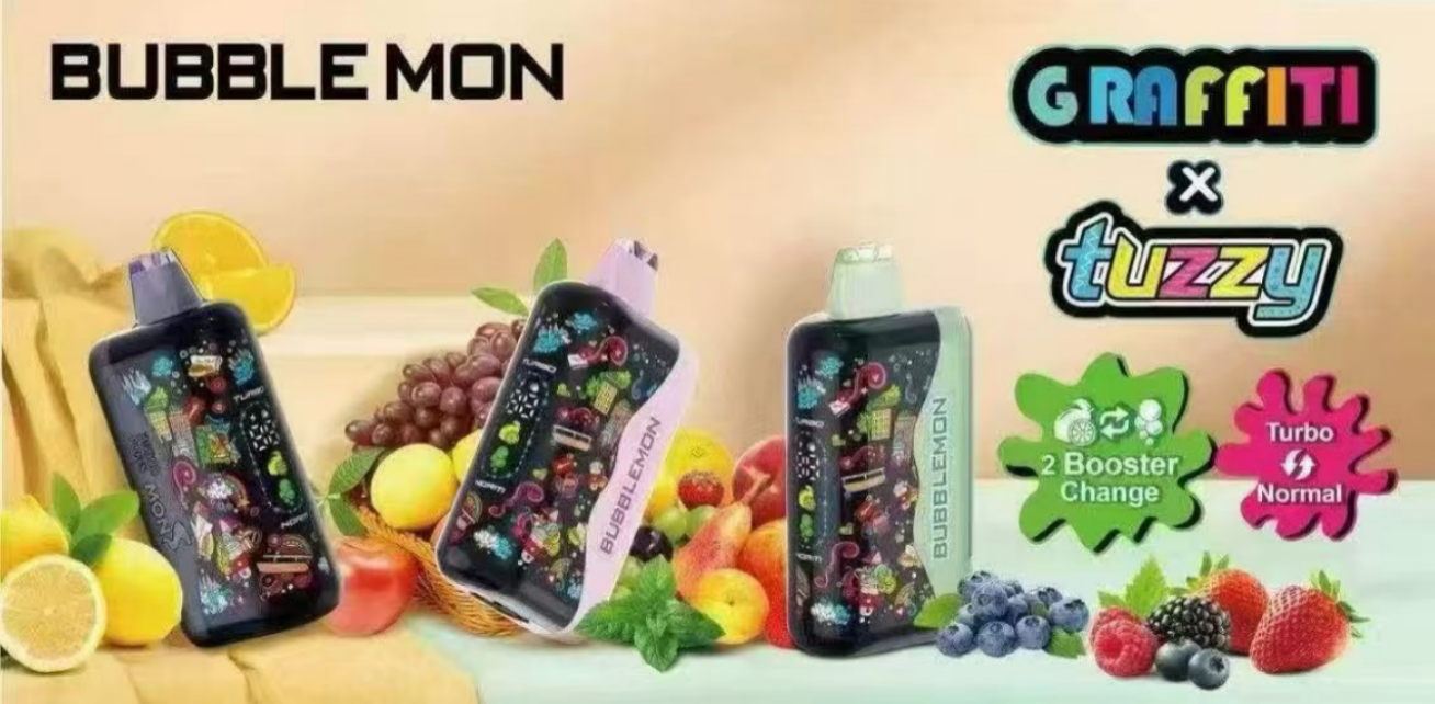 Bubblemon Graffiti Tuzzy 35K Disposable Vape 24ml 2% (35000 Puffs) Naturevapewholesale