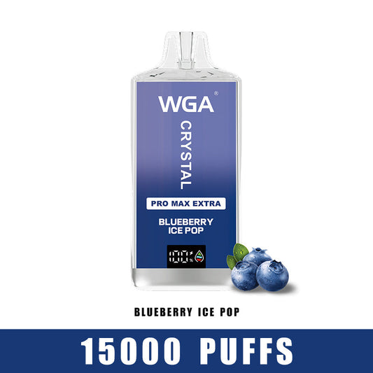 wga vape Crystal Blueberry ice pop Pro Max Extra 15000 Puffs Disposable Vape