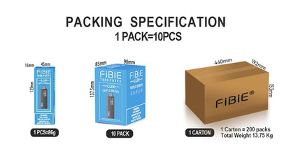 BLUEBERRY-PEACH -  FIBIE 7000 Puffs Disposable Vapor Wands(7000 PUFFS)