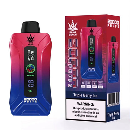 Bang BEACH 20000 Puffs 20K -  5% Nic Salt, Smart Display-650mAh Battery, 35ml E-liquid, Multiple Nicotine 12 Flavors