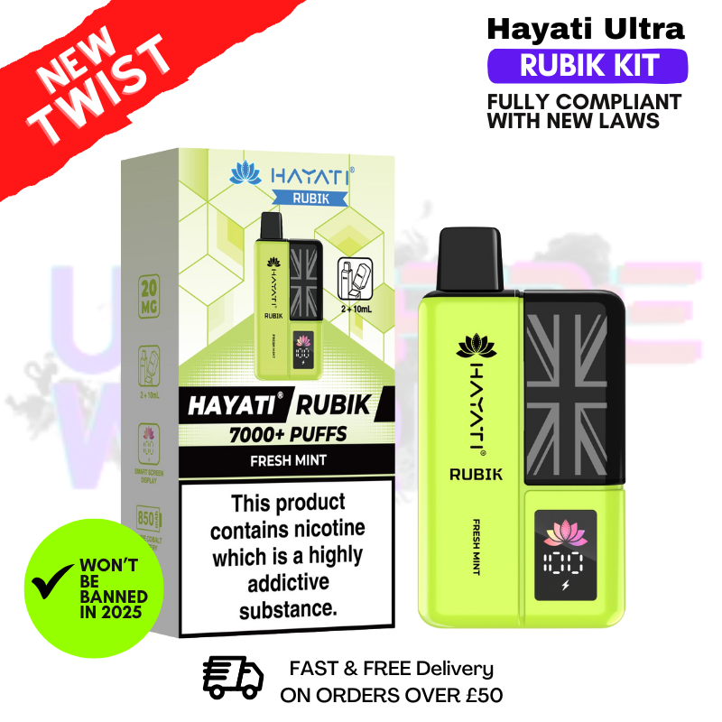 Fresh Mint Hayati Rubik 7000 Puff 7K Bar