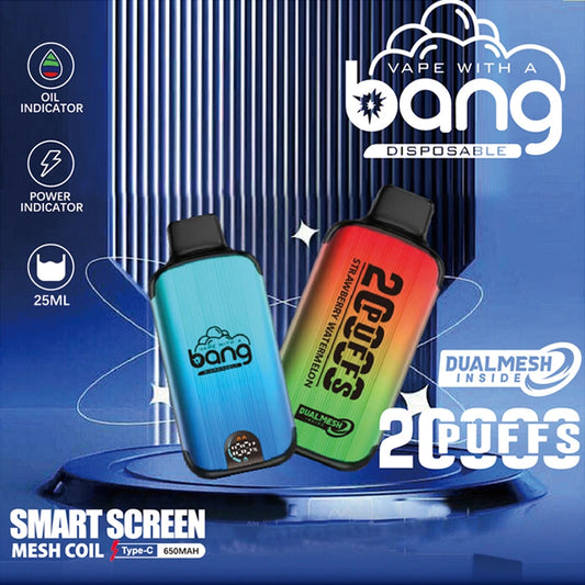 Bang 20000 Puffs 20K Smart Screen Vape Cigarette électronique jetable Wholesale
