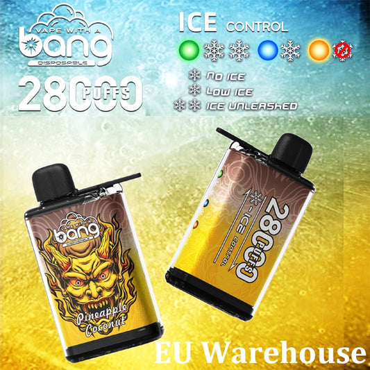 EU Warehouse Online Vape 28K Bang 28000 Puffs Adjustable Ice