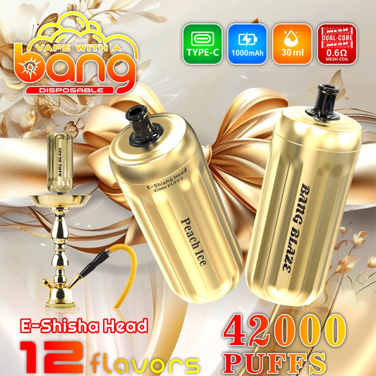 Bang Blaze 42000 Puffs 42K Vape jetable Wholesale E-Shisha Head