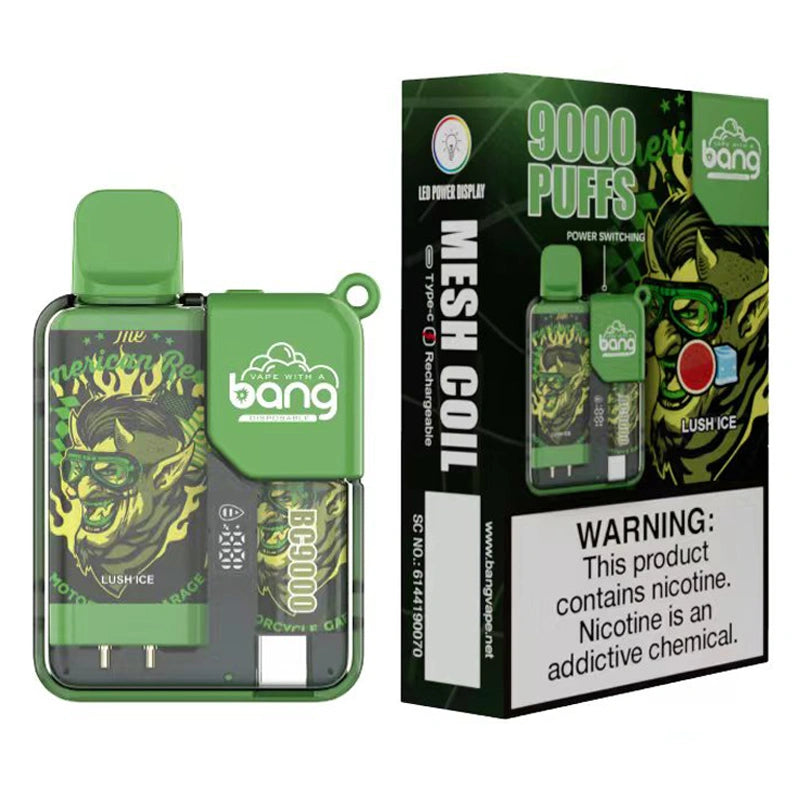 Bang 9000 Puffs 9K LED Screen Vape Cigarettes électroniques jetables Wholesale