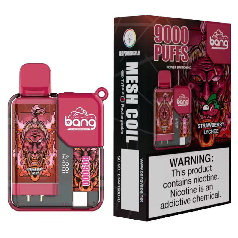 Bang 9000 Puffs 9K LED Screen Vape Cigarettes électroniques jetables Wholesale