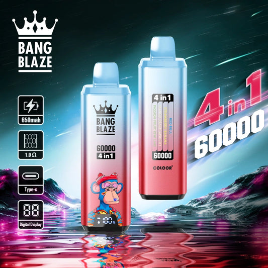 1PC Bang Blaze Wholesale 60000 Puffs 4 in 1 Cheap Disposable Vape 60K Shop Online 2PC 5PC