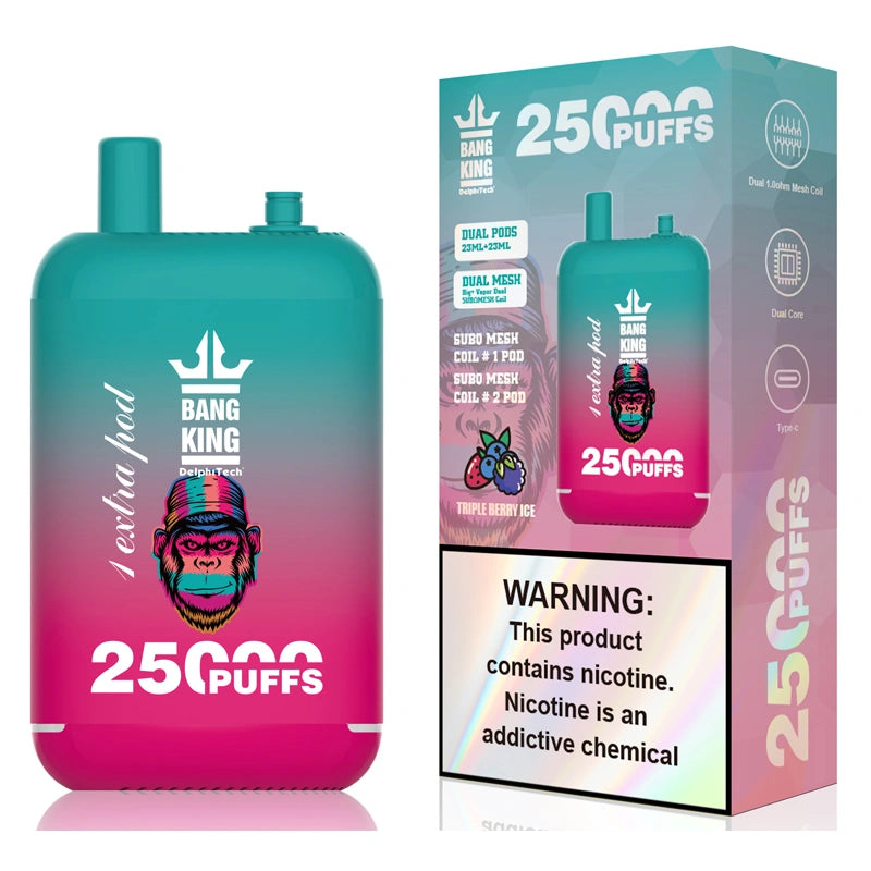 EU Warehouse Bang King 25000 Puffs Dual Pods 2025 Disposable Vape 25K Electronic Cigarette Wholesale