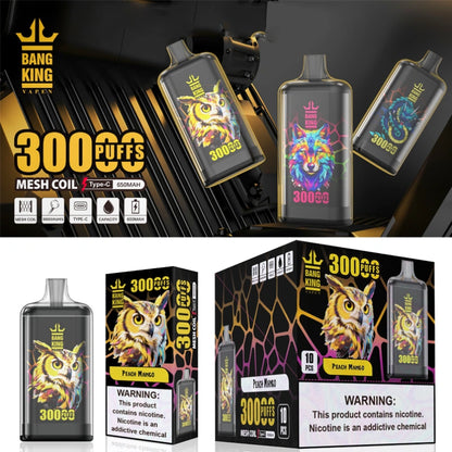 EU Warehouse 30000 Puffs Vape Fast Delivery Bang King Crystal Transparent Design Authentic Factory Cheap Price Tax Free