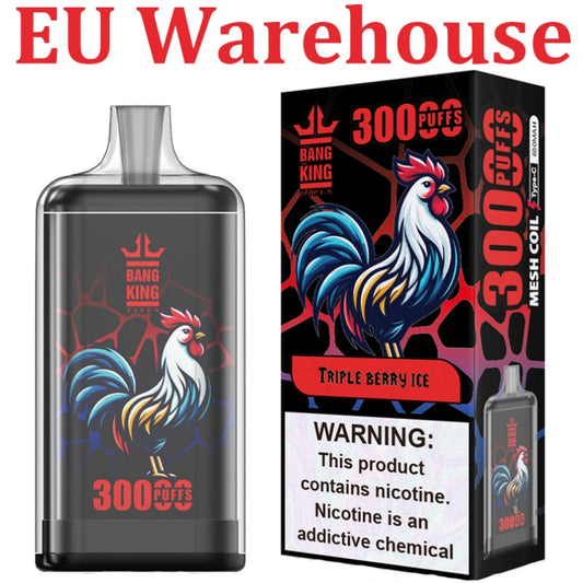 EU Warehouse 30000 Puffs Vape Fast Delivery Bang King Crystal Transparent Design Authentic Factory Cheap Price Tax Free