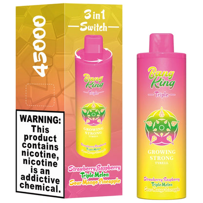 1pc 3 in 1 Bang King 45000 Puffs Cheap Disposable Vape Triple Flavors 45K Shop Online 2pc 5pc