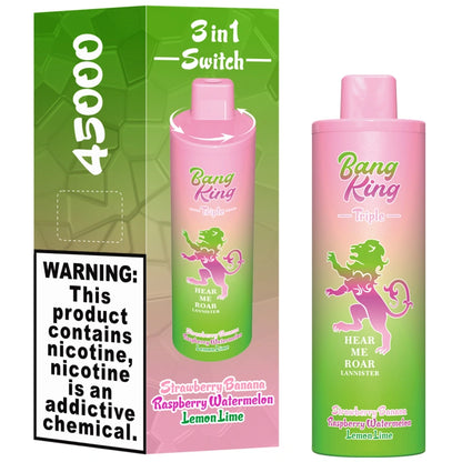 1pc 3 in 1 Bang King 45000 Puffs Cheap Disposable Vape Triple Flavors 45K Shop Online 2pc 5pc