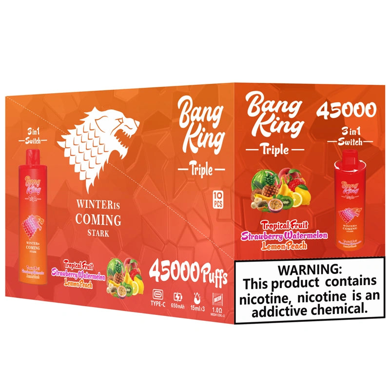 1pc 3 in 1 Bang King 45000 Puffs Cheap Disposable Vape Triple Flavors 45K Shop Online 2pc 5pc
